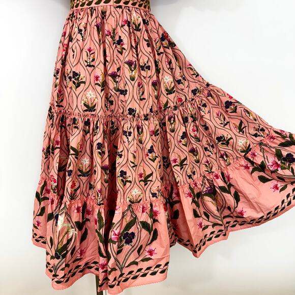 Agua By Agua Bendita Alga Pacifico Embroidered Midi Dress M - Picture 11 of 15